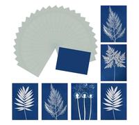 QUARKZMAN Papier cyanotype, kit de 12 feuilles de papier photosensible Sun Print Paper pour adultes, papier artisanal bleu pour projet DIY, 4,1x2,9 pouces (A7)