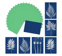 QUARKZMAN Papier Cyanotype, Kit De 32 Feuilles De Papier Solaire Haute Sensibilité Projets Artistiques DIY Pour Adultes, 14.8x10.5cm (A6)