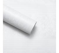 QUARKZMAN Papier Peint Floral Vintage, 23,6x394 Papier Peint Autocollant Vinyle Imperméable Motif Gaufré Rétro Papier Contact à Poser et Décoller pour Chambre Cuisine Salle de Bain, Beige