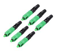 QUARKZMAN Paquet de 6 SC/APC Connecteur Rapide à Fibre Optique | Adaptateur Rapide Optique de Connecteurs de Fibre de SC Incorporé par Mode Unitaire pour le Réseau CATV