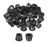 QUARKZMAN Passe Cable Bureau, 36 Pcs 11mm/0,43" Diamètre de Montage Bagues de Protection en Nylon, Bague de Protection en Nylon Ronde pour Câbles, Tubes et Fils Divers, Noire