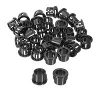 QUARKZMAN Passe Cable Bureau, 36 Pcs 12mm/0,47" de Diamètre de Montage Bagues de Protection en Nylon, Bague de Protection en Nylon Ronde pour Divers Câbles, Tubes, Noire