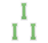 QUARKZMAN Patches À Repasser Lettres En Fer, 3 Pièces 3.1"/7.8cm Alphabet I Patches Brodées Appliques À Coudre Pour Vêtements, Robes, Chaussettes, Jeans, Chapeaux, Accessoires DIY(Vert)