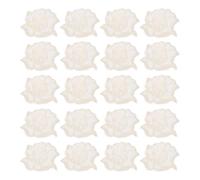 QUARKZMAN Patches A Repasser Roses, 1.9 in Patch Brodée Rose Applique Fleur Patch A Coudre Réparation Décoration pour Vêtements Sacs A Dos Vestes Chapeaux Jeans DIY Artisanat, 20pcs, Beige
