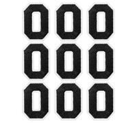 QUARKZMAN Patches De Chiffres À Repasser 2" Numéro 0 Patch Brodé À Coudre Autocollants Lettres Applique Pour Réparer Vêtements Jeans Chaussures Casquettes DIY (Noir, Lot De 9)