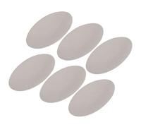 QUARKZMAN Patchs de Réparation en Tissu Thermocollant pour Coudes et Genoux, Patchs de Réparation Ovales Auto-Adhésifs Gris Clair pour la Réparation de Vêtements - Lot de 6