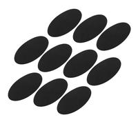 QUARKZMAN Patchs de Réparation en Tissu Thermocollant pour Coudes et Genoux, Patchs de Réparation Ovales Auto-Adhésifs Noirs pour la Réparation de Vêtements, Travaux Manuels, Lot de 10