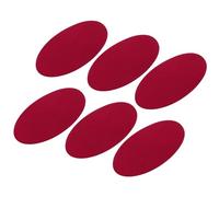 QUARKZMAN Patchs de Réparation en Tissu Thermocollant pour Coudes et Genoux, Patchs de Réparation Ovales Auto-Adhésifs Rouges pour Réparation de Vêtements, Travaux Manuels, Lot de 6