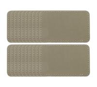 QUARKZMAN Patchs En Simili Cuir Vierges, Rectangle 3x2 Pouces Avec Adhésif Thermo Collable Pressable Au Fer Laserable Rustique Pour Chapeaux Réparation De Tissu DIY (Brun Clair, Lot De 25)