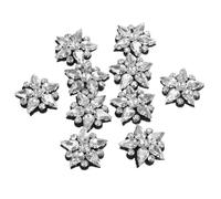 QUARKZMAN Patchs Étoiles en Perles Faites à la Main, 10 Pièces D'Appliques en Strass de Cristal de Verre en Forme D'Étoile pour la Couture DIY, Accessoires de Couture, Noir, Blanc