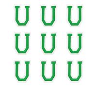 QUARKZMAN Patchs Lettre À Repasser, Lettre U, 1.4" Patch Alphabet Brodé À Coudre A-Z Avec Adhésif À Repasser Pour Décoration Réparation DIY Vêtements Chemises Jeans Vestes (Vert, 9pcs)