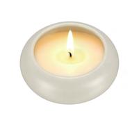 QUARKZMAN Pebble Tea Light Candle Holder, 3cm Height Tealight Candle Holder Handcrafted Ceramic Decorative Calming Home Decor Accent for Table Centerpiece Wedding, Gray