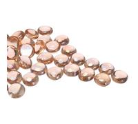 QUARKZMAN Perles de Verre, 36 Pièces, Gemmes Plates en Verre Transparent Rose 0,44 LB (0,67-0,87") Marbres en Verre Galets pour Remplissage de Vase, Décoration d'Aquarium, Artisanat DIY