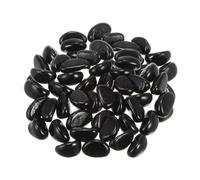 QUARKZMAN Perles de Verre pour Foyers, Billes de Verre Gravier Cailloux Remplissage de Vase Réfléchissant pour Décoration D'Aquarium de Poisson, 1000G/2.2Lbs, Noir