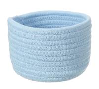 QUARKZMAN Petit Panier De Rangement Tissé En Corde De Coton Bleu 5.6x3.6"