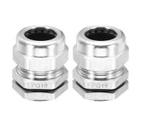 QUARKZMAN PG19 Raccord De Câble, IP68 Étanche Antidérapant Connecteur De Prise Pour Fil De 10-14mm Dia, 304 Acier Inoxydable Protecteur De Fil Pour Fixation De Câble, Paquet De 2