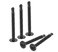 QUARKZMAN Phillips Tête Auto Tapotement Vis, 50pcs #8x1-3/4" 410 Inox Acier Auto Perçage Tôle Métal Vis, Noir