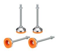 QUARKZMAN Pieds de Nivellement 4 Pcs M12x150x60mm - Pieds de Table Réglables en Acier Au Carbone Antidérapants et Anti-Chocs Pieds de Vis de Nivellement pour Meubles Équipements D'Atelier