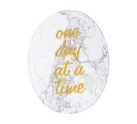 QUARKZMAN Pierre De Stress, Howlite Naturelle Cristal Ovale Pierre À Pouce Sculptée À Main Gemme De Poche Accessoire De Méditation Pour Soulager L'Anxiété