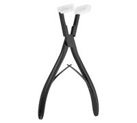 QUARKZMAN Pince à Extensions Capillaires 7" Acier Inoxydable Surface Plate pour Scellage d'Extensions à Bande Outil Professionnel pour Femme, Noir