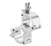 QUARKZMAN Pince de Poutre Légère, Collier de Serrage en Alliage d'Aluminium pour Tuyau de Projecteur de Scène de 24-26mm de Diamètre, Charge Maximale de 6,8 kg, Double Boucle, 1 Pièce