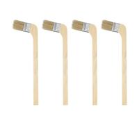 QUARKZMAN Pinceau 4Pcs 1.5" Largeur De Pinceau Réutilisable Variété Angle Pinceaux Courbés Radiator Paint pour All Latex Oil Painting Furniture Walls Home Improvement Brown
