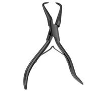 QUARKZMAN Pinces Pour Extensions De Cheveux 5" En Acier Inoxydable Outils Pour Extensions De Cheveux Multifonction Pinces Pour Extensions Micro Link Micro Ring Feather, Noir