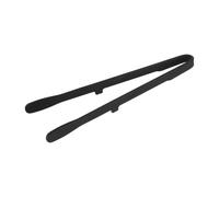 QUARKZMAN Pinces silicone 265mm / 10,4 pouces noir | Résistantes à la chaleur, pinces de cuisine, pour grillades, barbecue, fondue, camping, service de salade, cuisson du pain