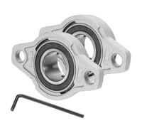 QUARKZMAN Pivot De Palier 1" (25mm) Alésage Alliage De Zinc Montage Acier Flasque Pivot Auto-Alignement Insert Roulements Logement Pour Machines Puissance Agriculture Pack De 2