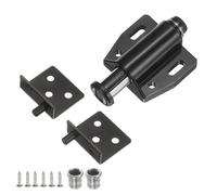 QUARKZMAN Pivot Hinge, 35 x 32 mm Charnière À Pivot En Acier Inoxydable Robustes À Axe Dissimulé Système Magnétique À Une Tête Et Kit De Douilles Pour Meubles Armoires Portes En Noir