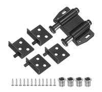 QUARKZMAN Pivot Hinge, 35 x 32 mm Charnière Lourde En Acier Inoxydable À Axe Dissimulé Double Attraction Magnétique Et Kit De Douille Pour Meubles Armoires Portes En Noir