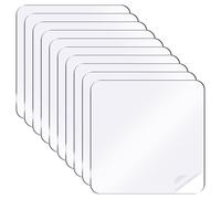 QUARKZMAN Plaques Adhésives Double Face Transparentes, 1.89'' x 1.89'' Carré Pré-Découpé Ruban de Montage Imperméable Amovible Fort Ruban Gel Collant pour Murs suspendu, 10 Pcs