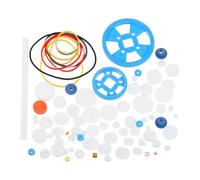 QUARKZMAN Plastic Gear Set Small Motor Gears Module 0.5 pour DC Motor DIY Accessories Model Toys RC Car Robot with Belts Pack of 80
