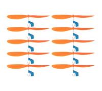 QUARKZMAN Plastic Propeller, Propeller Props Blade with Hooks Helicopter Kit 5" Fold Resistant pour STEM Activities Powered Airplanes DIY Science(Orange, Pack of 10)
