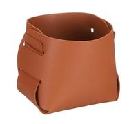 QUARKZMAN Plateau Valet Organisateur Boîte De Rangement Marron Clair | En Cuir PU Pour Bureau Table De Nuit Vanité, Attrape-Tout Pour Bijoux Clés Pièces Montre Portefeuille