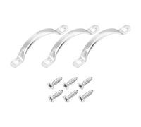 QUARKZMAN Poignées de Porte en Acier Inoxydable, Lot de 3 Poignées de 78mm/3.07" avec Vis, Poignées de Quincaillerie pour Armoires et Tiroirs