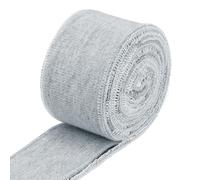 QUARKZMAN Poignets Élastiques à Bordures Côtelées 31,5" x 1,4'' Ruban Extensible en Tricot de Coton pour Manchette de Manche, Ceinture, Couture DIY, Gris 1 Paire