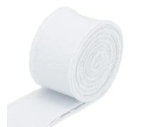 QUARKZMAN Poignets Élastiques à Bordures Côtelées 31,5" x 1,4'' Ruban Extensible en Tricot de Coton pour Manchette de Manche, Ceinture, Couture DIY, Blanc, 1 Paire