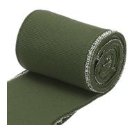 QUARKZMAN Poignets Élastiques à Bordures Côtelées 31,5" x 2,8'' en Tissu de Coton, Bande Extensible en Tricot Côtelé pour Manchette, Ceinture, Couture DIY, Vert Armée, 1 Paire