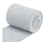 QUARKZMAN Poignets Élastiques avec Bordures Côtelées 31,5" x 2,8'' en Tissu de Coton, Bande Extensible pour Poignets, Manches et Ceinture, pour Couture DIY, Gris, 1 Paire