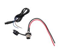 QUARKZMAN Port De Charge pour Scooter Electrique 3 Broches, Tete D'Aviation Port De Chargeur pour Scooter Electrique avec Cable De Charge A Fil Nu Couvert Impermeable pour Batterie De