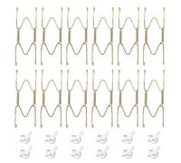 QUARKZMAN Porte-Assiette, 4-5 Pouces Porte-Assiettes Muraux Invisibles En Acier Inoxydable Avec Crochets Décoratifs Et Protège-Extrémités Pour Assiettes Décoratives Et Art