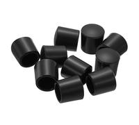 QUARKZMAN Porte Butée Pare-Chocs Embouts, 10pcs - Caoutchouc Porte Butoir Embouts Capuchons, Silicone Pare-Chocs Remplacement Extrémités pour Protéger Portes, Mur (Noir)