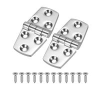 QUARKZMAN Porte Charnières, 2pcs 3" x 1.5" - 316 Inox Acier Marin Charnière, Poli Roulement Bateau Charnière pour Yacht Pont Placard Piano Meubles Matériel (Argent)