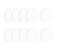 QUARKZMAN Porte-clés en acrylique naturels, 10Pcs 2.8 Pouces Ronds Porte-clés en acrylique transparent 3 mm Épais Disques ronds naturels