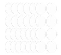 QUARKZMAN Porte-Clés En Acrylique Naturels, 30Pcs 2.4 Pouces Ronds Porte-Clés En Acrylique Transparents 3mm D'Épaisseur Disques Cercles Naturels Avec Trou Pour Artisanat, Étiquettes