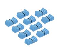 QUARKZMAN Potentiomètre à Glissière Droite Avec Bouton Poussoir Plat en Plastique pour Potentiomètre Guitare Console Volume Basse Tige D'Insertion de 8X1.2mm/0.31X0.05" Lot de 10, Bleu