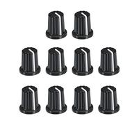 QUARKZMAN Potentiomètre Contrôle Bouton ABS Guitare Bouton pour Électrique Guitare Puissance Amplificateurs, Stéréos, Basses 6mm D Type Arbre 180 Degrés Noir 20pcs