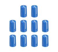 QUARKZMAN Potentiomètre Contrôle Bouton ABS Guitare Bouton pour Électrique Guitare Puissance Amplificateurs, Stéréos, Basses 6mm D Type Arbre 180 Degrés Bleu 20pcs