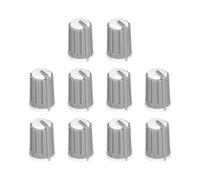 QUARKZMAN Potentiomètre Contrôle Bouton ABS Guitare Bouton pour Électrique Guitare Puissance Amplificateurs, Stéréos, Basses Volume Tone 6mm D Type Tige 270 Degrés Gris Blanc 20pcs